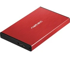 NATEC NKZ-1279 išorinis korpusas RHINO GO skirtas 2,5" SATA USB 3.0 Raudona