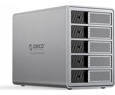Orico 9858T3 5 Big DAS Solution ProThunder Disk Array with Thunderbolt 3 for 5 x 2.5"/3.5" SATA HDD/SSD - Gray
