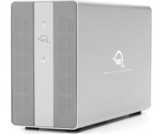 Kieszeń OWC OWC Mercury Elite Pro Dual su 3 prievadų USB šakotuvu, disko korpusu (sidabrinis, USB 10Gb/s išorinės atminties sprendimas)