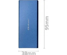 Qoltec 51832 Korpusas | M.2 SSD diskas | SATA | NGFF| USB 3.0 | Super greitis 5Gb/s | 2TB | Mėlyna