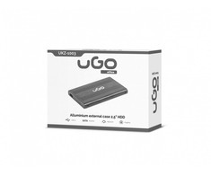 NATEC UKZ-1003 UGO HDD/SSD enclosure for 2.5" SATA - USB2 Aluminum juodas
