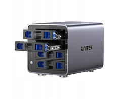UNITEK RAID išorinis korpusas 2.5''/3.5'' SATA diskams, 8 režimai, 80TB, USB-C
