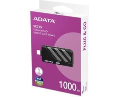 Kietasis diskas Adata SC735 1TB SSD Juodai-Pilka