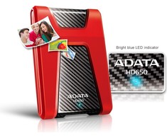 Kietasis diskas HDD išorinis diskas ADATA HD650 1TB Juodas raudonas (AHD650- 1TU3- CRD)