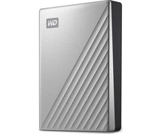 Western Digital „My Passport Ultra“ 4 TB nešiojamas išorinis kietasis diskas su USB-C/USB3.0 prievadu, 2,5 colio, metalinės apdailos, RTL