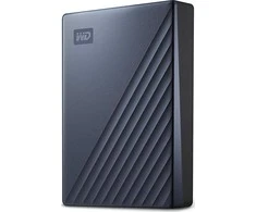 Kietasis diskas Western Digital My Passport Ultra 4TB Mėlyna USB-C/USB3.0 HDD 2,5 colio metalo apdaila RTL nešiojamas išorinis
