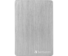 Kietasis diskas Verbatim Store 'n' Go ALU Slim 1TB Sidabrinis – išorinis standusis diskas, USB 3.0 Micro-B