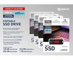 Atmintinė SSD Platinet USB 128GB (USB 3.2; 400MB/s)