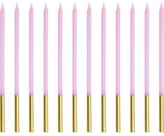 Party Deco PartyDeco wieczki urodz.gładkie fiolet 14cm A12 67721