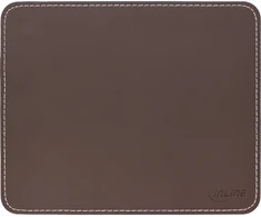 Kilimėlis pelės medžiagoms „InLine®“, aukščiausios kokybės PU oda, 255 x 220 x 3 mm, rudas