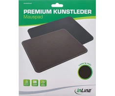 Kilimėlis pelės medžiagoms „InLine®“, aukščiausios kokybės PU oda, 255 x 220 x 3 mm, rudas