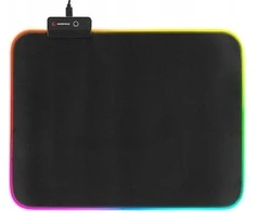 Rampage MP-21 podkładka žaidimams pod pelė 25x33cm RGB juoda