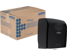 „Kimberly-Clark Aquarius Slimroll“ – rankšluosčių ritinėlio dozatorius, 32,5 cm – juodas