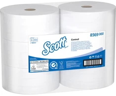 Kimberly-Clark Kimberly-Clark Scott Control – Tualetinis popierius, ištraukiamas iš centro, baltas, 2 sluoksnių – Makulatūra