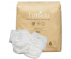 Kindii Tuttelu, vienkartinės bambukinės sauskelnės, 6 dydis (16-26 kg), 22 vnt.