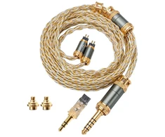 Kinera Kinera Mia kabelis 2PIN/MMCX 6N monokristalinis varis, sidabruotas 2.5/3.5/4.4mm