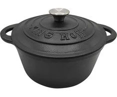 King Hoff Puodas Puodas su dangčiu, ketaus, 24 cm skersmens, 4 l, juodas, „Kinghoff“