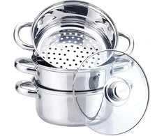 King Hoff Puodas Garinimo puodas, plieno, 4 elementų rinkinys, 24 cm skersmuo, 5 l, „Kinghoff“