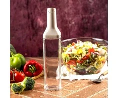 King Hoff Buteliukas Butelis su pilstymo antgaliu 500 ml aliejui ir actui, stiklinis, kinghoff, kh-2004