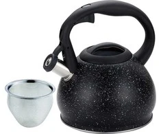 King Hoff Virdulys, Virdulys su sieteliu, plieno, 1,2 l, juodo marmuro, Kinghoff