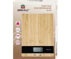 Virtuvinės svarstyklės Waga Svarstyklės Bambukinės virtuvės svarstyklės, 5kg, „Kinghoff“