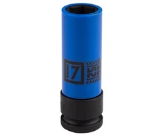 King Tony ilgas smūginis plonasienis antgalis su įvorė 1/2'' 17MM*80