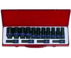 KING TONY ILGIEJI POVEIKINIAI LIZDAI 1/2 "SET 15 vnt. 10-32mm