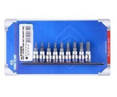 KING TONY KOMPLET NASADEK 1/4" TORX Z OTWOREM 7 vnt. 2037 T10 - T40