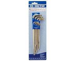 KING TONY TORX RINKINYS SU YPATINGI ILGA skyle T10 - T50 9 vnt. 1127 PLASTIMINĖJE RANENENĖJE