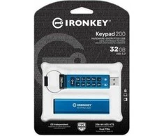 KINGSTON 32GB IRONKEY KEYPAD 200, FIPS 140-3 LVL 3 (PENDING) AES-256 ENCRYPTED