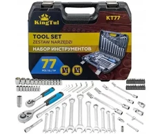 KingTul įrankių rinkinys 77 dalių 1/4'', 1/2'' (4-32mm)