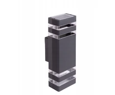 Sieninis šviestuvas Ecolight Fasadinis šviestuvas OE-1S 2XGU10 110x100x320 Antracitas IP54 (EC79005)