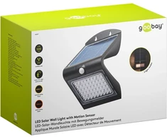 Sieninis šviestuvas Kinkiet Goobay Solarny kinkiet LED su judesio jutikliu, 4 W juoda (77429)