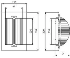 Sieninis šviestuvas Kinkiet Kanlux Turk 1x60W (07025)