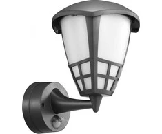 Kinkiet Sieninis šviestuvas 1xE27 su „Maclean“ jutikliu, infraraudonųjų spindulių jutikliu, maks. apkrova 60 W, IP65, pilkas, MCE518 GR
