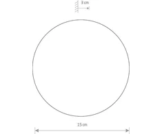 Sieninis šviestuvas Kinkiet Nowodvorski Baltas kinkiet sypialniany Ring 7637 LED 7W 3000K metalo sp. lampa