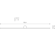 Sieninis šviestuvas Kinkiet Nowodvorski Lampa ścienna Spin M 10370 LED 14W 3000K prosta juoda