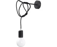 Sollux Lighting Sieninis šviestuvas EDISON juodas