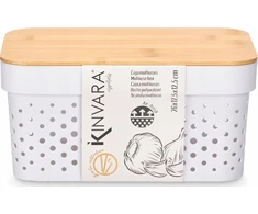 Kinvara plastikinis indas su bambuko dangteliu, 26 x 17,5 x 12,5 cm