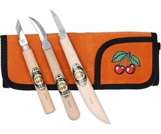 Kirschen Kirschen Set of carving knives Velourleather bag