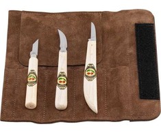 Kirschen Kirschen Set of carving knives Velourleather bag
