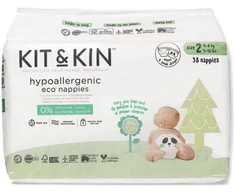Kit And Kin Biologiškai suyrančios kūdikių sauskelnės, 2 dydis, 5 –8kg, 40 vnt.
