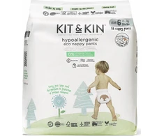 Kit and Kin Kit and Kin, vystyklų kelnės 6 XL (12-17kg), ežiukas/meškėnas, 18 vnt.
