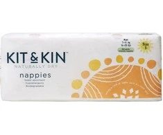 Kit And Kin Biologiškai suyrančios kūdikių sauskelnės, 3 dydis, 7 –11 kg, 34 vnt.