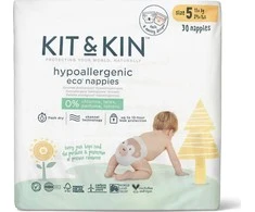 Kit And Kin Biologiškai suyrančios kūdikių sauskelnės, 5 dydis, 12 + kg, 30 vnt.