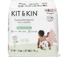 „Kit and Kin“, vienkartinės sauskelnės 6 vnt. vaikams (nuo 15 kg), šunims/pingvinams, 24 vnt.