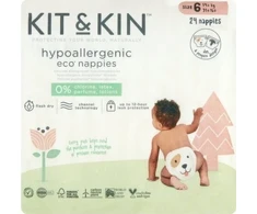 „Kit and Kin“, vienkartinės sauskelnės 6 vnt. vaikams (nuo 15 kg), šunims/pingvinams, 24 vnt.