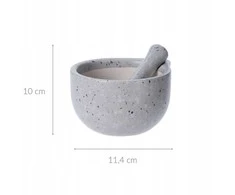 Kitchen Craft Virtuvinis skiedinys su grūstuvu, keramikinis, baltas