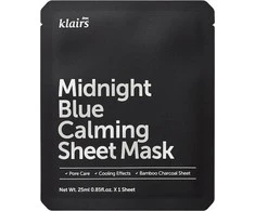 Klairs Midnight Mėlyna Calming Sheet Mask raminanti lakštinė veido kaukė, 25 ml
