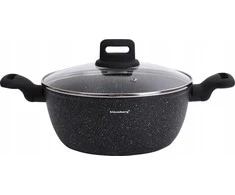 Puodas Puodas, juodas marmuras, 24 cm skersmens, 3,79 l, Klausberg